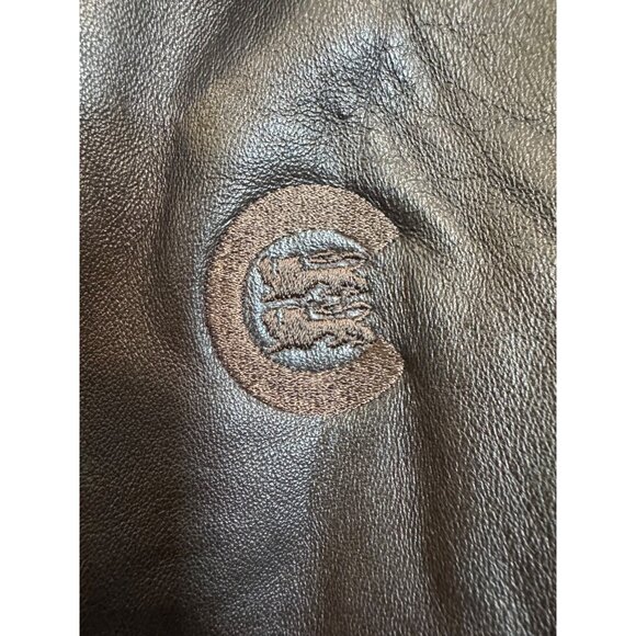 Burks Bay Lambskin Leather Jacket Mens XL Black Full Zip With Ribbed Hem & Cuffs - Picture 8 of 10